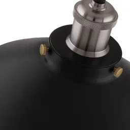 Homesake Black Metallic Cone Hanging Light with Holder - Set of 1 image 5