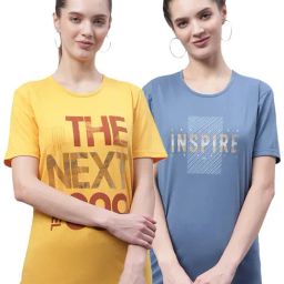 Vimal Jonney Yellow & Blue Cotton Printed T-Shirt - Pack Of 2-picture-5
