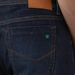 Louis Philippe Jeans Navy Cotton Slim Fit Jeans image 4