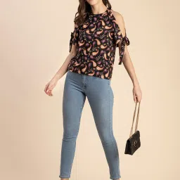 Moomaya Black Printed Top image 4