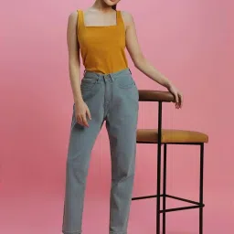 Forever 21 Blue Cotton Mid Rise Jeans image 4