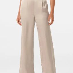 Forever New Light Beige Regular Fit High Rise Pants-picture-1