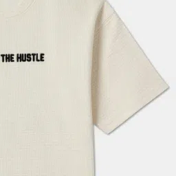 R&B Boys Beige Cotton Printed T-Shirt image 3