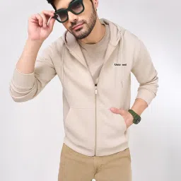 Urban Ranger By Pantaloons Beige Regular Fit Printed Hooded Sweatshirt image 4