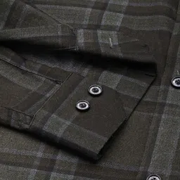 Majestic Man Poly Cotton Smart Slim Fit Tartan Checks Opaque Checked Casual Shirt image 5