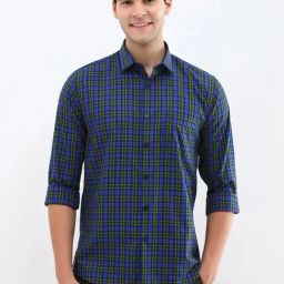 Allen Solly blue Checks Shirts-picture-42