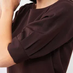 SALT Attire Brown Plain Top image 4