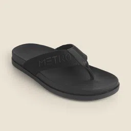 Metro Men Fabric Self Design Thong Flip-Flops image 2