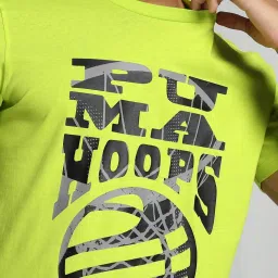 Puma Green Cotton Regular Fit Printed Sports T-Shirt image 4