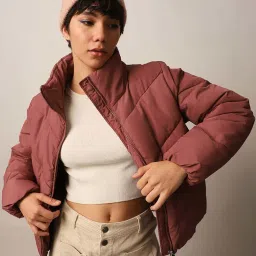 Only Brown Quilted Jacket image 4