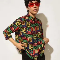 Only Multicolored Printed Shirt image 4