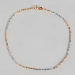 Zavya 925 Sterling Silver Dual-Tone Weave Chain Anklet image 4