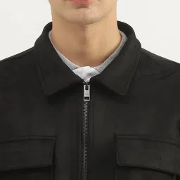 United Colors of Benetton Black Regular fit Solid Jackets image 4