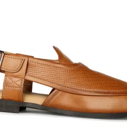 Bata Men's PESHAWARI Tan Back Strap Sandals image 4