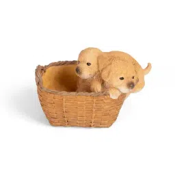 Home4U Brown Polyresin Mini Dog Showpiece - Set of 1-image-12