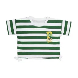 Pepe Jeans Kids Green Cotton Striped T-Shirt-image-61