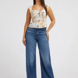 Guess Multi Print Cap sleeves Tops image 3