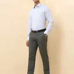 Allen Solly Grey Cotton Slim Fit Trousers image 5