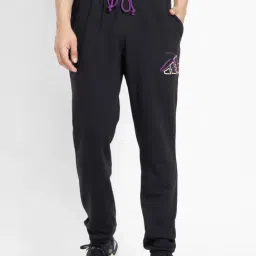 Adidas Black Cotton Regular Fit Printed Sports Joggers-picture-43