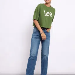 Lee Indigo Straight Fit High Rise Jeans image 4