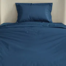 Spaces Solid Blue 480 GSM Polyester Double Fleece Blanket image 4