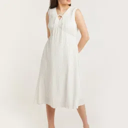 Zink London White Regular Fit Midi Dress image 4