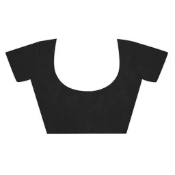 Satrani Black Embellished Saree With Unstitched Blouse image 4