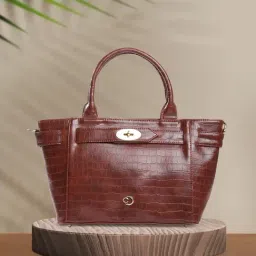 Caprese Treza Tan Faux Leather Textured Handbag-picture-26