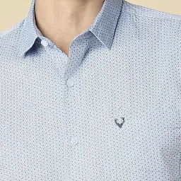 Allen Solly Blue Cotton Slim Fit Printed Shirt image 4