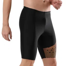 Speedo Black Regular Fit Printed Sports Shorts image 4