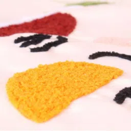 STITCHNEST Multicolor Polycotton Hand Crafted Embroidered Bohemian Face Cushion Cover image 4