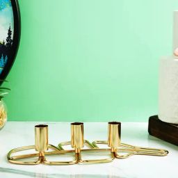 Tayhaa Gold Others Abstract Candle Holder-picture-8