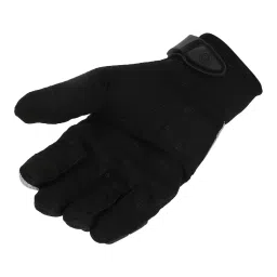 Royal Enfield Off White Leather Textured Gloves image 4