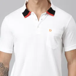 Dixcy Scott Maximus White Cotton Regular Fit Polo T-Shirt image 4