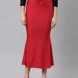 TWIN BIRDS White & Red Plain Saree Shapewear - Pack Of 2 image 4