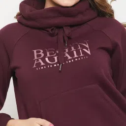 MADAME Red Cotton Print Full Sleeves Sweatshirt image 4