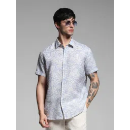 Jack & Jones Blue Regular Fit Floral Print Shirt image 4