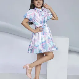 Peppermint Kids Multicolor Polyester Flared Fit 1 Dress image 4