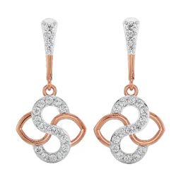 Emori 18k Rose Gold & Diamond S-Curve Brilliance Drop Earrings-image-64