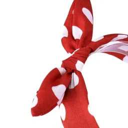 OOMPH Red Polka Dots Knotted Bow Hair Band image 4