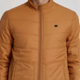 Peter England Orange Regular Fit Quilted Jacket image 4