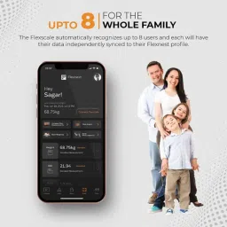 Flexnest Flexscale 2.0 Smart Bluetooth Body Fat Weighing Scale with 100% Secure Indian App image 4