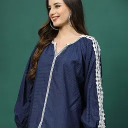 Melon By plusS Navy Cotton Striped Top image 4