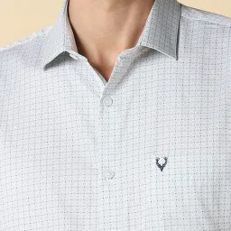 Allen Solly Grey Cotton Slim Fit Printed Shirt image 4