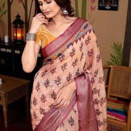 PAMPER YOURSELF Floral Saree image 3