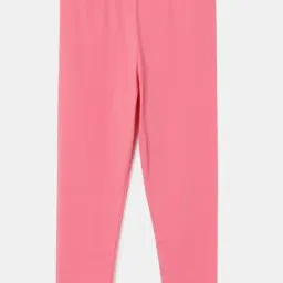 Jockey Kids Carnation Pink Cotton Slim Fit Leggings-image-96