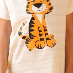 Anthrilo Boys Grey & Black Cotton Regular Fit Self Joggers Set image 4