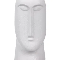 Tayhaa White Ceramic Face Vase Large image 3