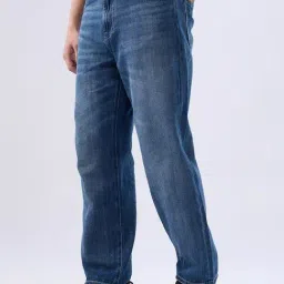 Spykar Dark Blue Cotton Regular Fit Jeans image 3