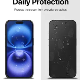 GRIPP Dust Proof 3D Tempered Glass Screen Protector for iPhone 16 (6.1") - Black-picture-23